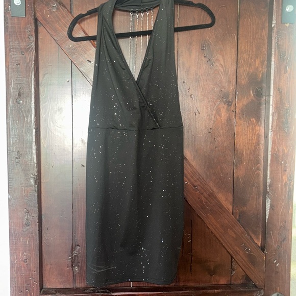 SHEIN Dresses & Skirts - Black sparkle open back party dress
